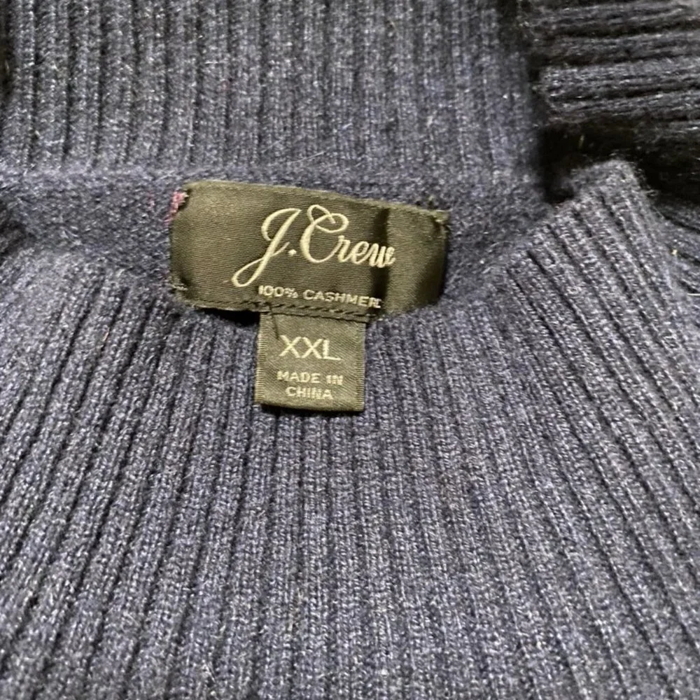 J Crew Navy cashmere mock turtleneck Size XXL